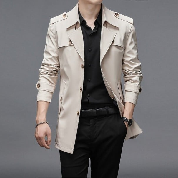 Herrenmantel F1085 beige XXS