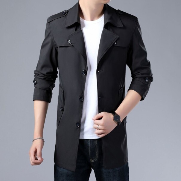 Herrenmantel F1085 schwarz XS
