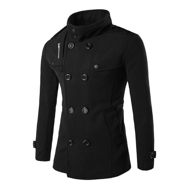 Herrenmantel schwarz XS