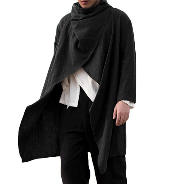 Herrenponcho schwarz S