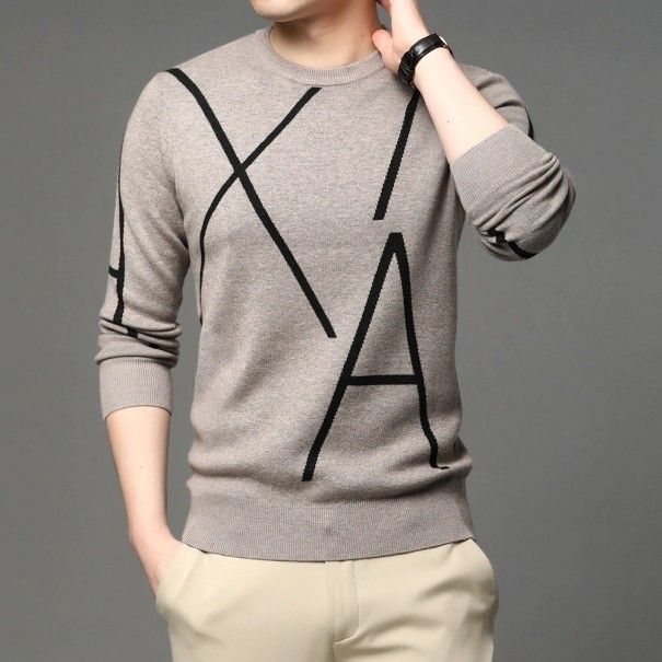 Herrenpullover F181 hellbraun XL