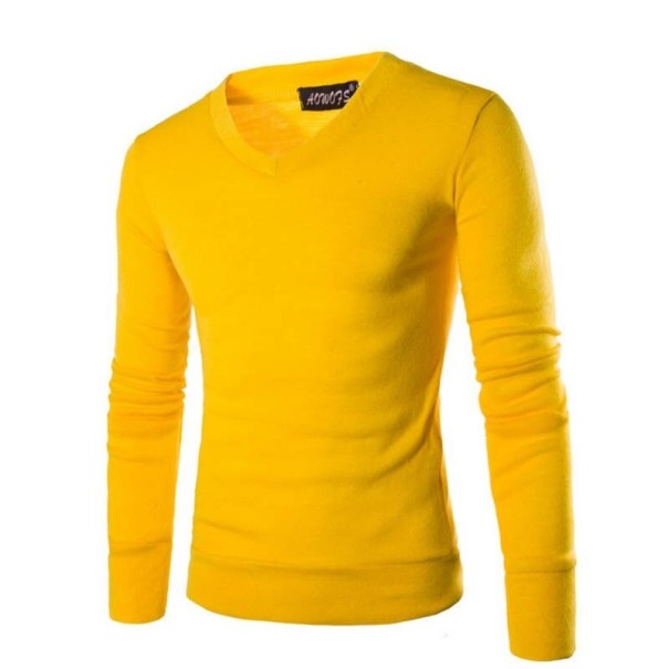 Herrenpullover F215 gelb XS