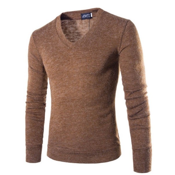 Herrenpullover F215 kaffee S