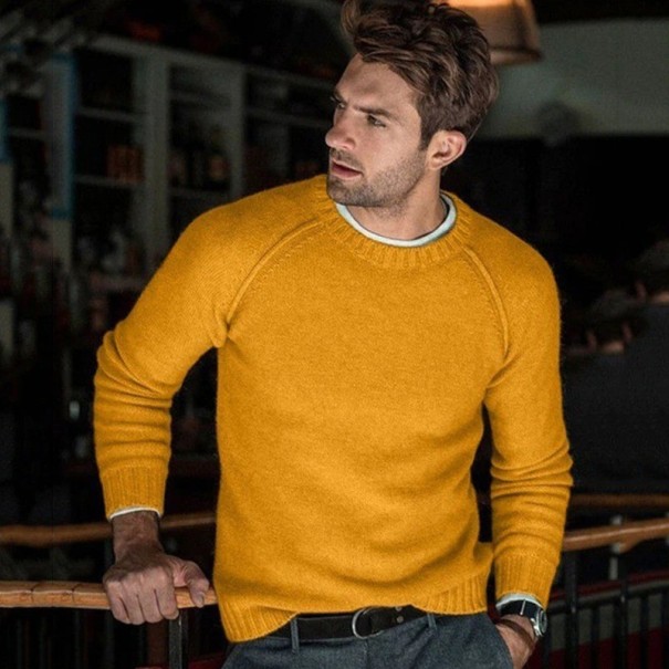 Herrenpullover F218 gelb XXL