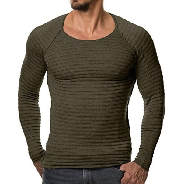 Herrenpullover F228 armeegrün XS