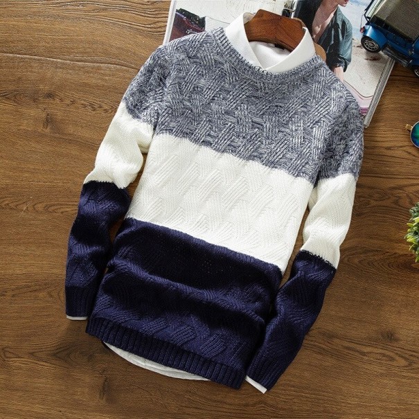 Herrenpullover F255 dunkelblau L