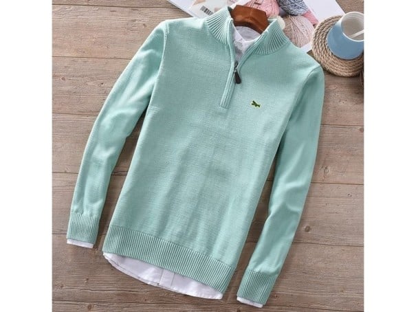 Herrenpullover F264 hellgrün M