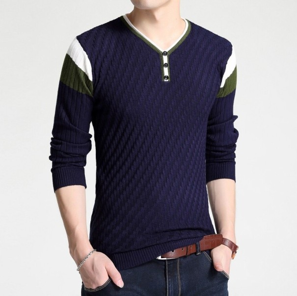 Herrenpullover F278 dunkelblau XS