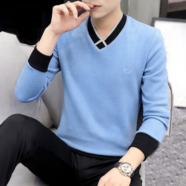 Herrenpullover F281 blau L 1