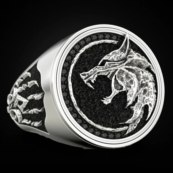 Herrenring Wolf silbern 7