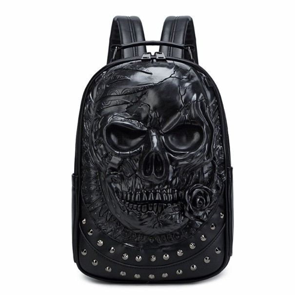 Herrenrucksack mit Totenkopf E962 schwarz