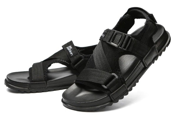 Herrensandalen J1513 schwarz 39