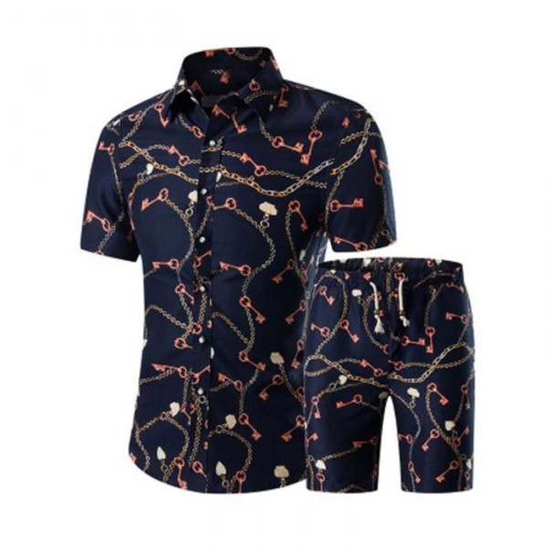 Herrenset – Hemd und Shorts mit Ketten 3XL