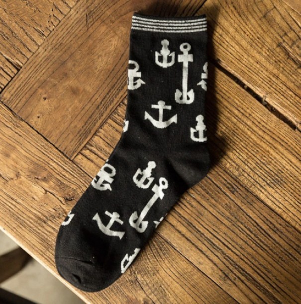 Herrensocken - Anker schwarz