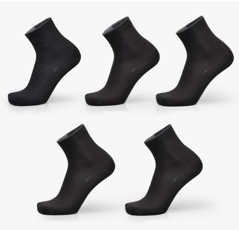 Herrensocken aus Bambusfaser – 5 Paar dunkelblau