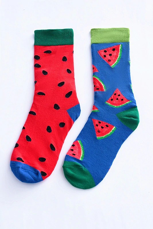 Herrensocken mit Wassermelonen 1