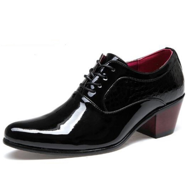 Herrenstiefeletten J1506 schwarz glänzend 43