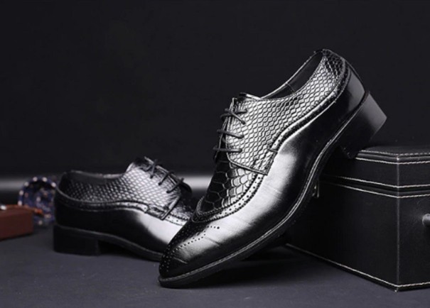 Herrenstiefeletten mit Muster J2173 schwarz 43