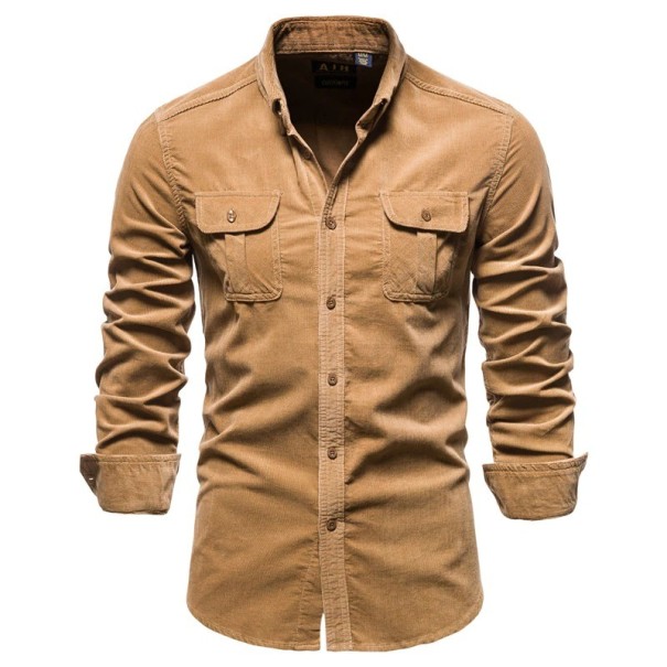 Herreskjorte F417 brun XS