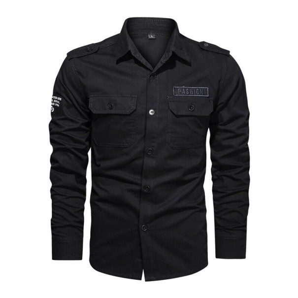 Herreskjorte F731 sort XS