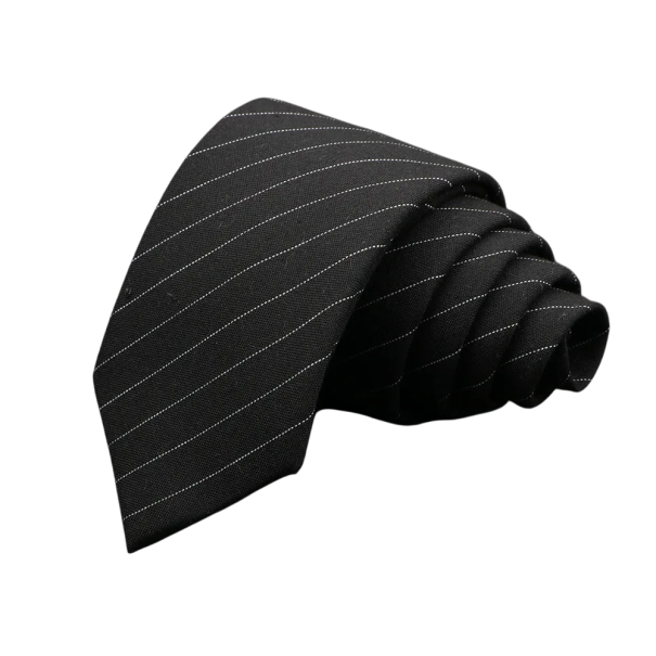 Herreslips i bomuld med quiltet mønster. Moderne mønstret slips 145 x 6 cm. Stilfuldt tilbehør til mænd til arbejde og sociale begivenheder. Elegant smalt slips. sort