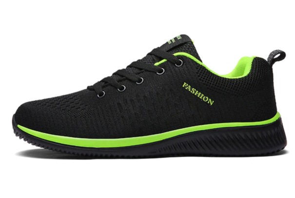Herresneakers A1033 sort-grøn 41