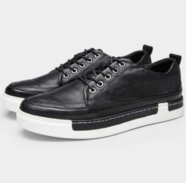 Herresneakers i læder J2645 sort 40
