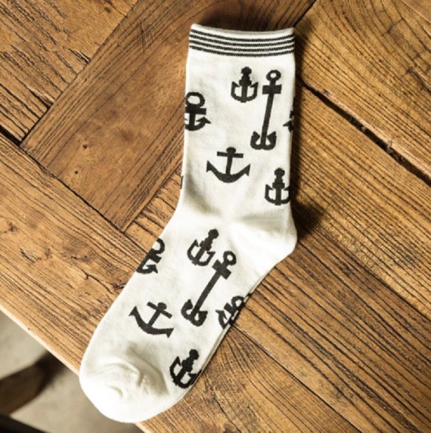 Herresokker - Anchors hvid