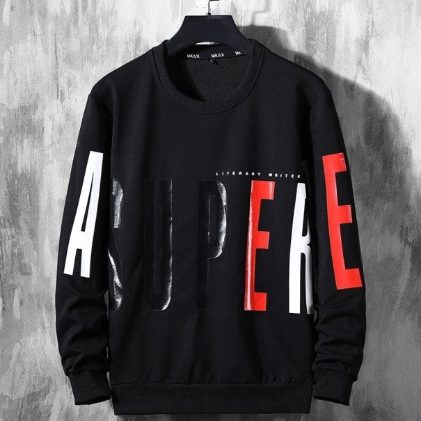 Herresweatshirt F118 sort 4XL 2