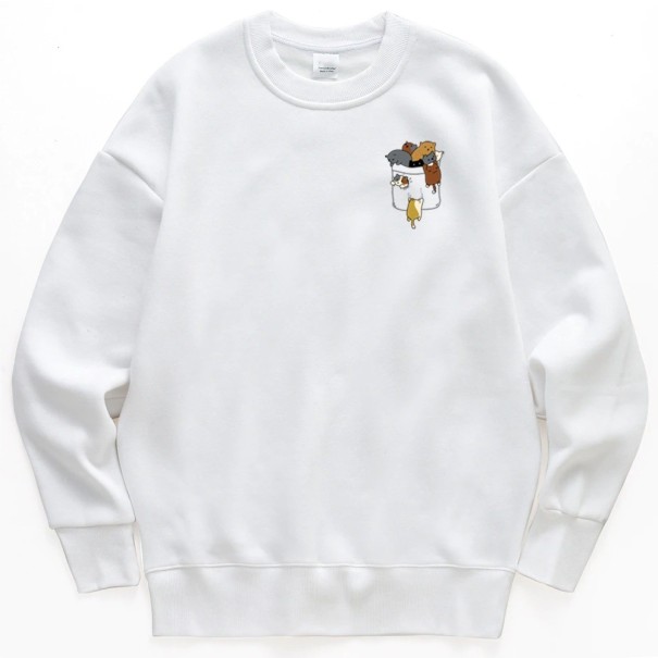 Herresweatshirt F21 hvid XL