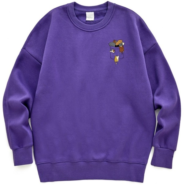 Herresweatshirt F21 lilla S