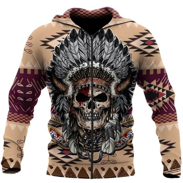 Herresweatshirt med kranieprint F79 XS 3