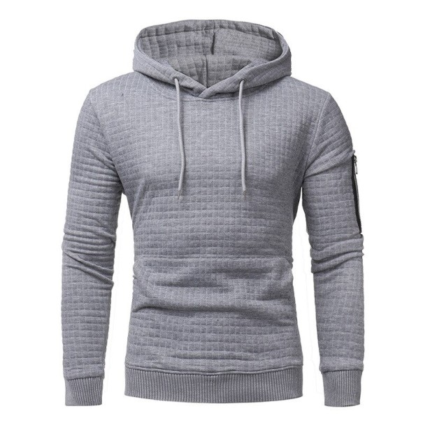 Herresweatshirt med lomme F18 lysegrå L