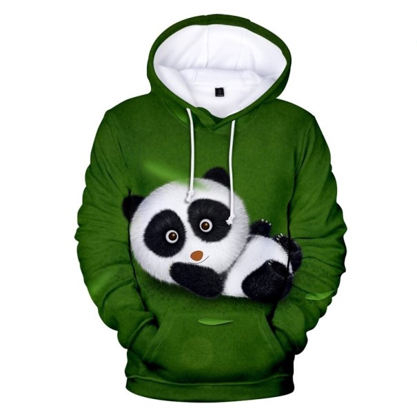 Herresweatshirt med pandaprint XXS 6