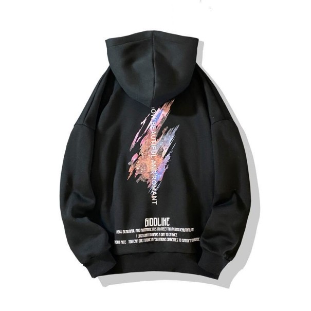 Herresweatshirt med print F130 sort XS
