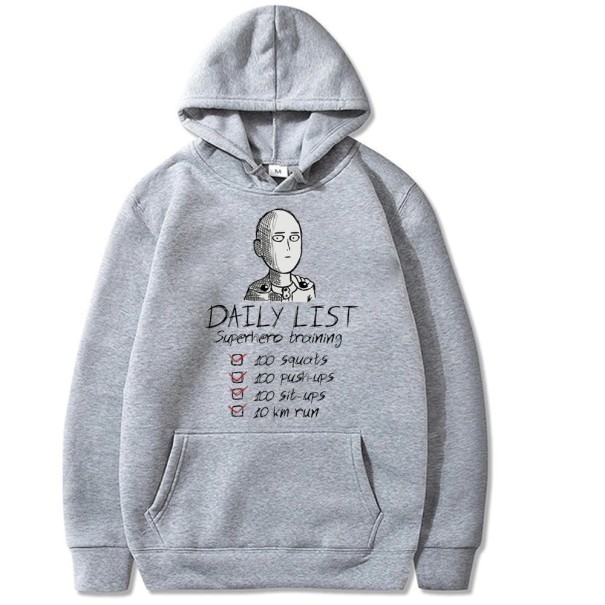 Herresweatshirt med print F72 grå L