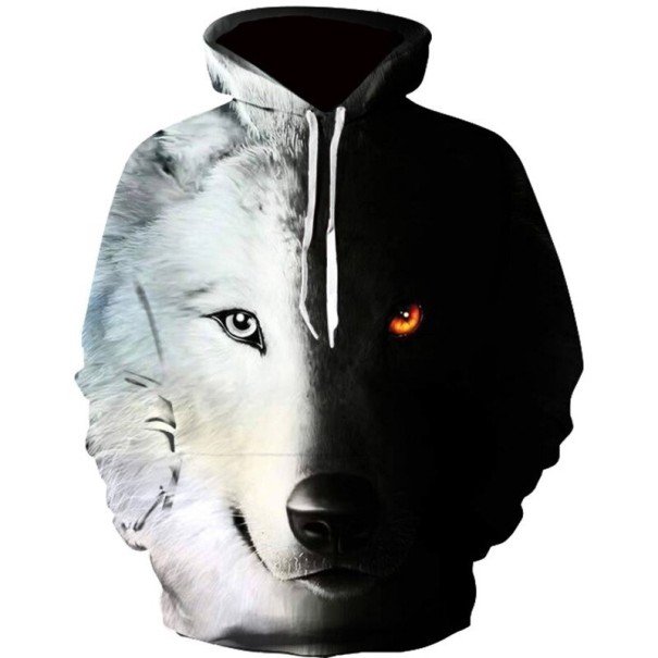 Herresweatshirt med ulv L 1