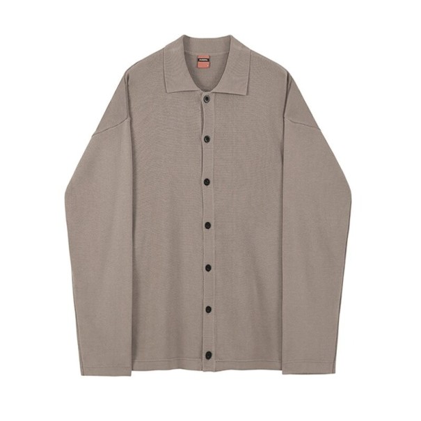 Herretrøje med knapper F279 lysebrun L