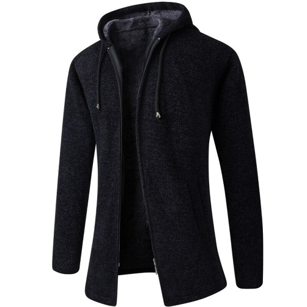 Herretrøje med lynlås F178 sort XS