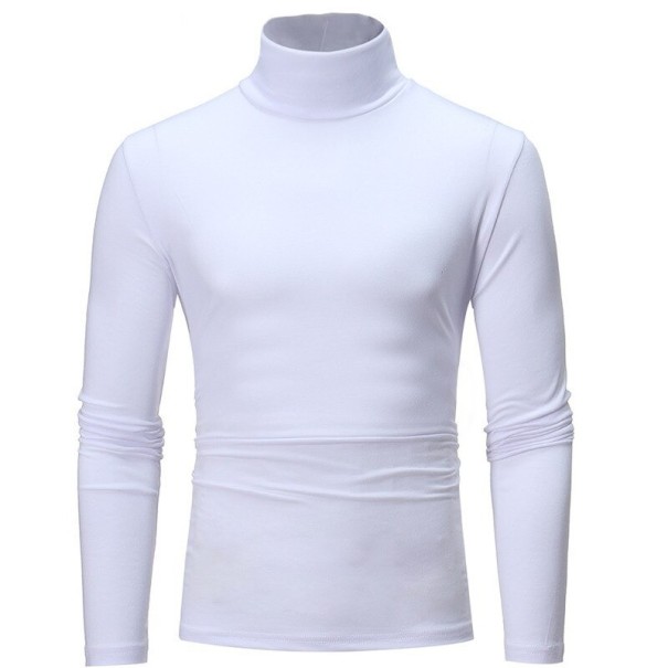 Herretrøje med rullekrave F172 hvid XS