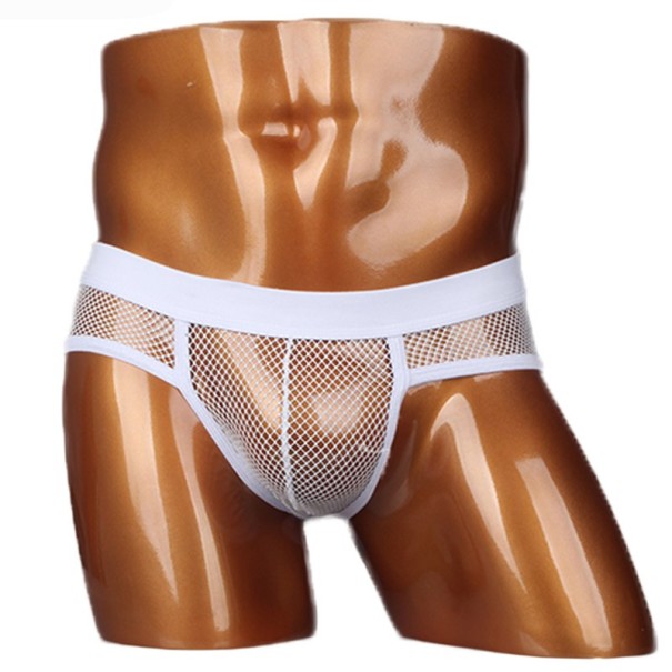 Herretrusser i mesh hvid XS