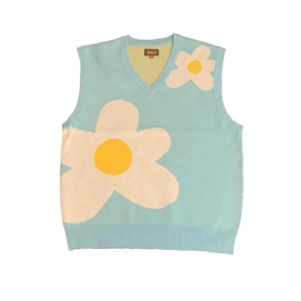 Herrevest med blomster L