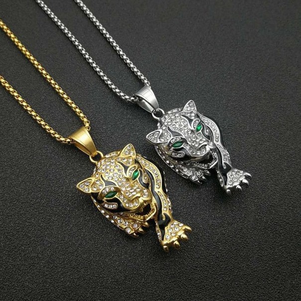 Herrhalsband med en tiger