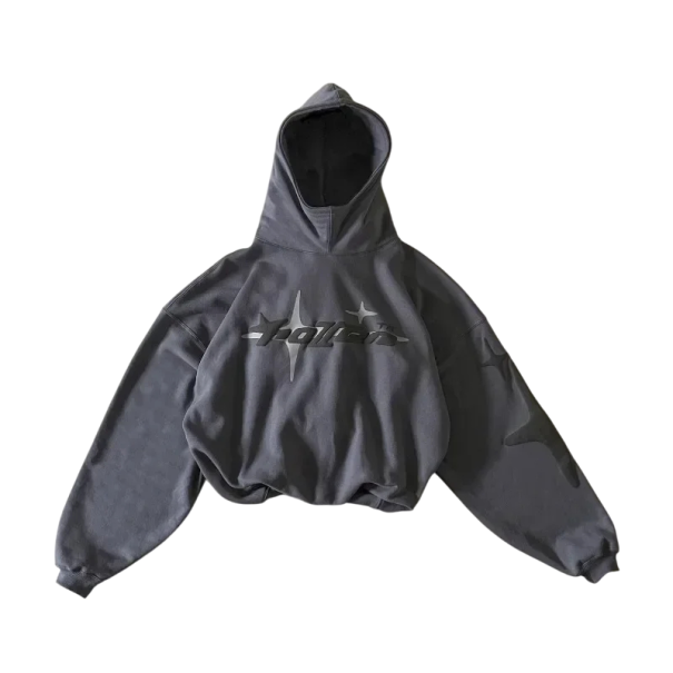 Herrhoodie med tryck Enfärgad hoodie i bomull och polyester i olika färger Stilig hoodie för moderna män grå XXS