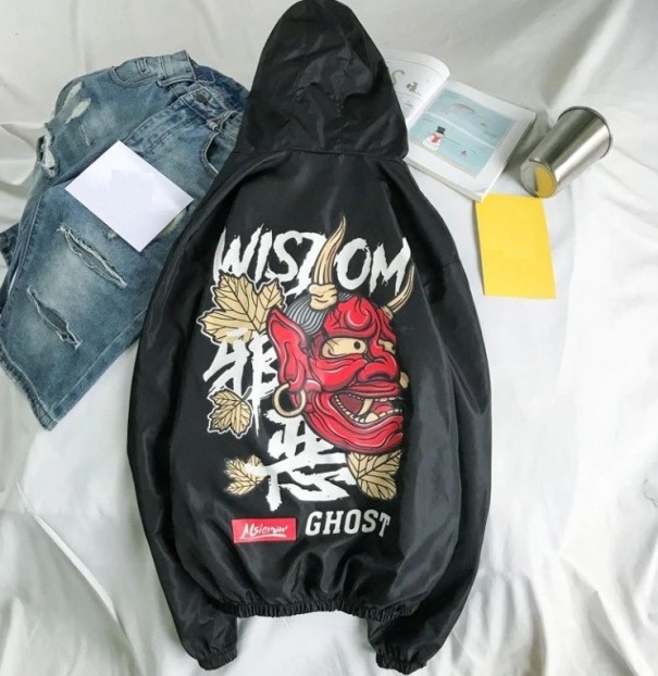 Herrjacka med Ghost Winston-tryck J1412 vit XXS