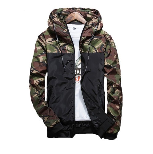 Herrjacka med militärmönster J2042 grön 3XL