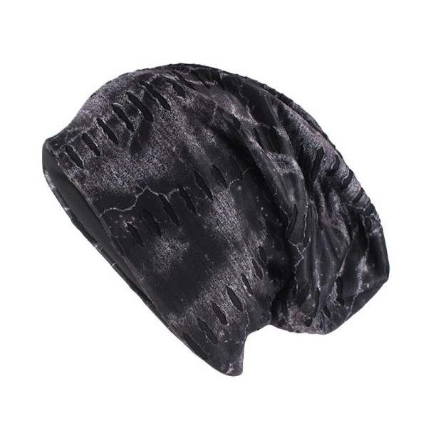 Herrkeps med perforeringar svart