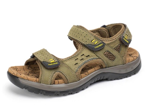 Herrsandaler med rem J2164 mörkbrun 38