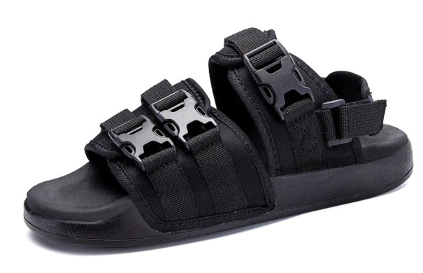 Herrsandaler med spännen svart 39