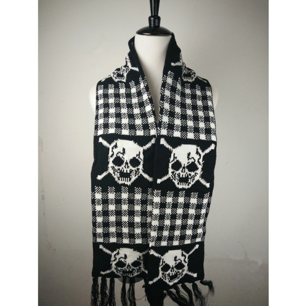 Herrscarf med dödskalletryck